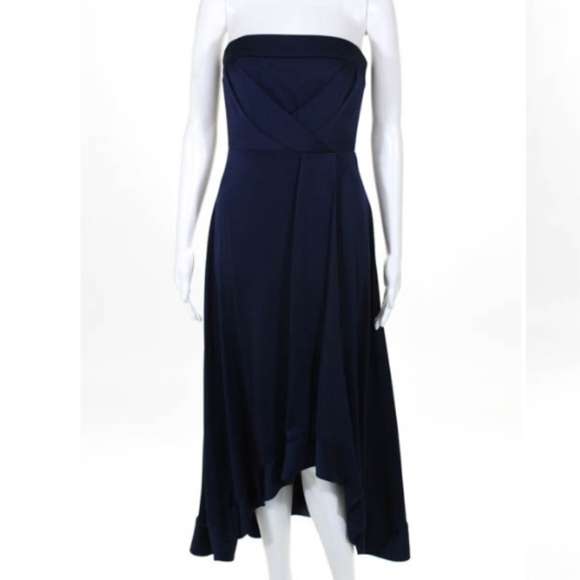SHOSHANNA MIDNIGHT NAVY STRAPLESS ESTELLA DRESS 2 - Picture 2 of 5